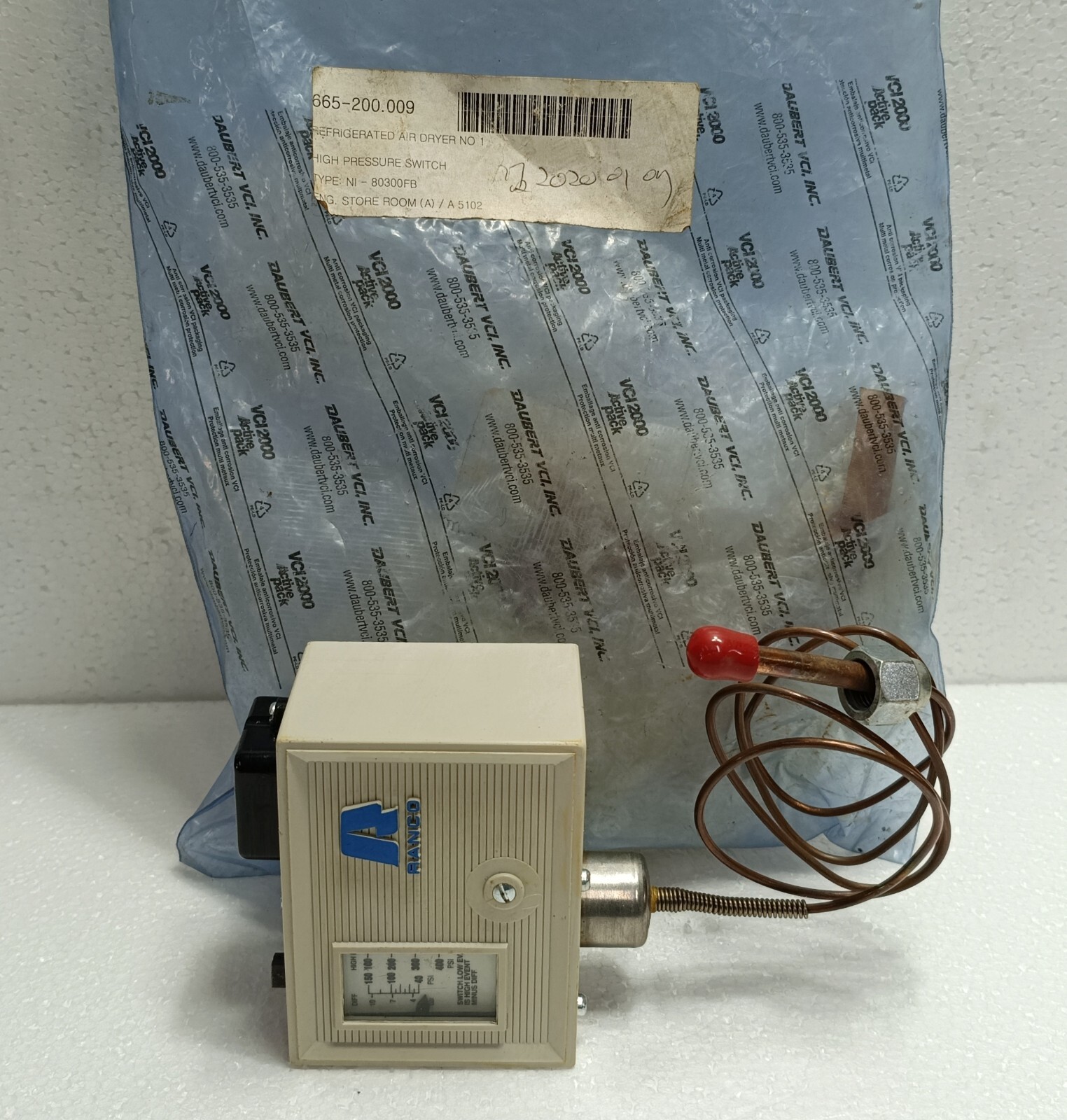 Ranco 020-7006-000 Pressure Control Switch NI-80300FB