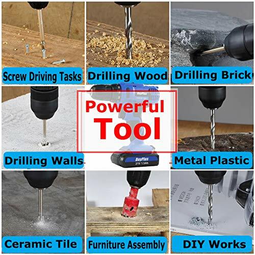 21-Volt drill 2 Speed Electric Cordless Drill / Driver With Bits Set + Battery