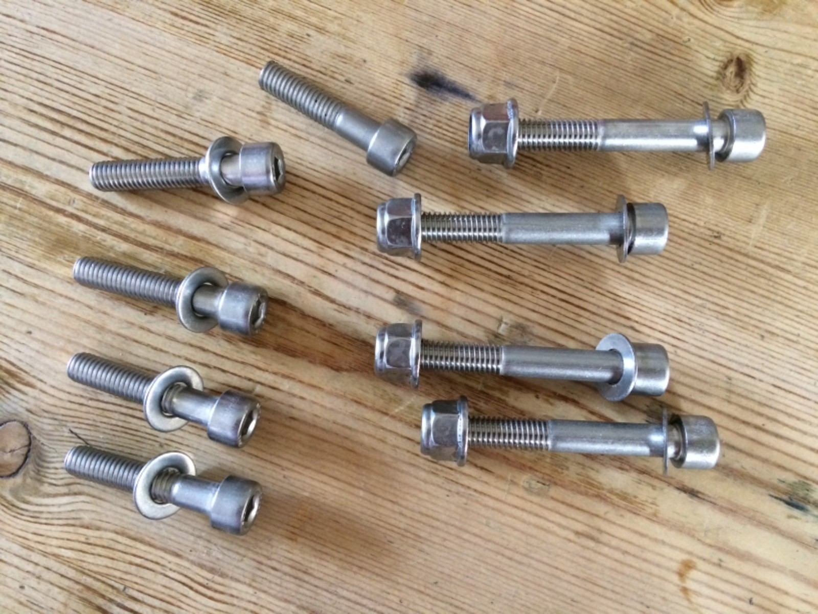 DT125R Stainless steering yoke allen bolts / nuts  DTR 125 DT125 R DT125RE