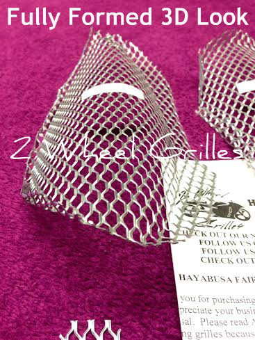 2004 HAYABUSA GSXR 1300 CHROME FAIRING TAIL & NOSE GRILLS SCREENS VENTS MESH
