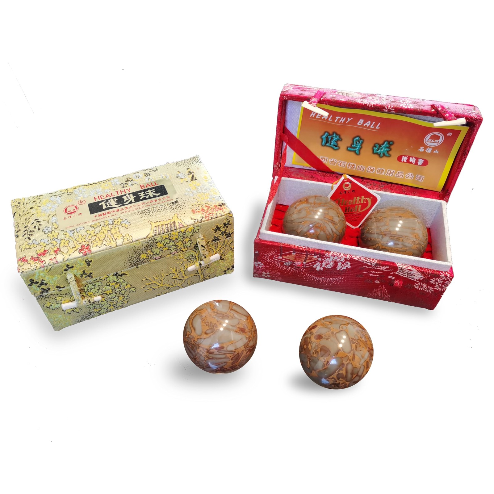 HNSLSNH Marble Exercise Balls,Chinese balls,Chinese healthy Multi-colored