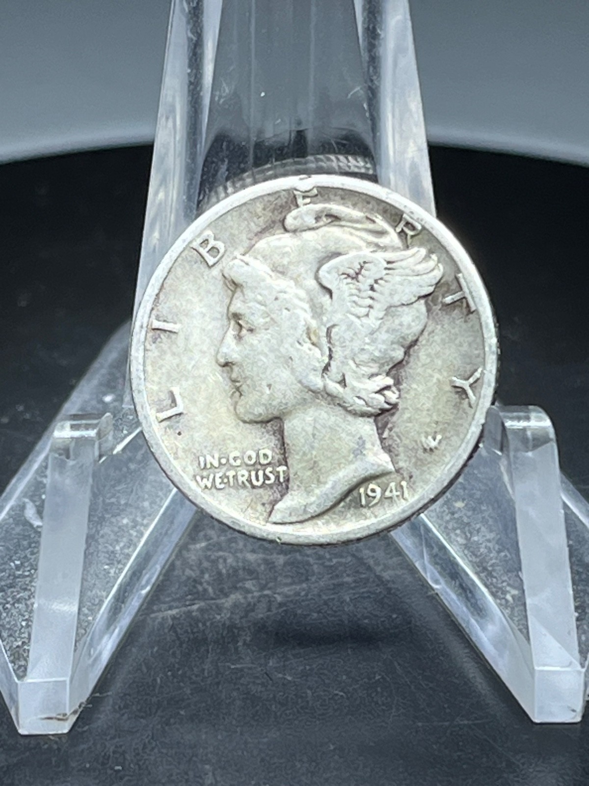 1941 D Mercury Dime - Circulated Fine - 90% Silver As Shown # RS81
