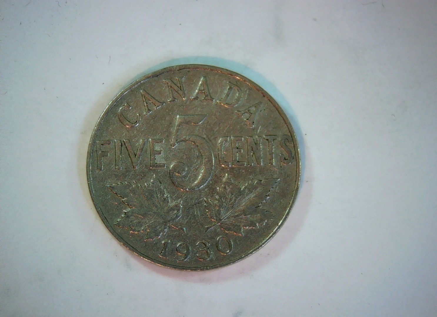 Canada 1930 5 Cents George V 5 Cents (, Maple Leaves reverse) Coin