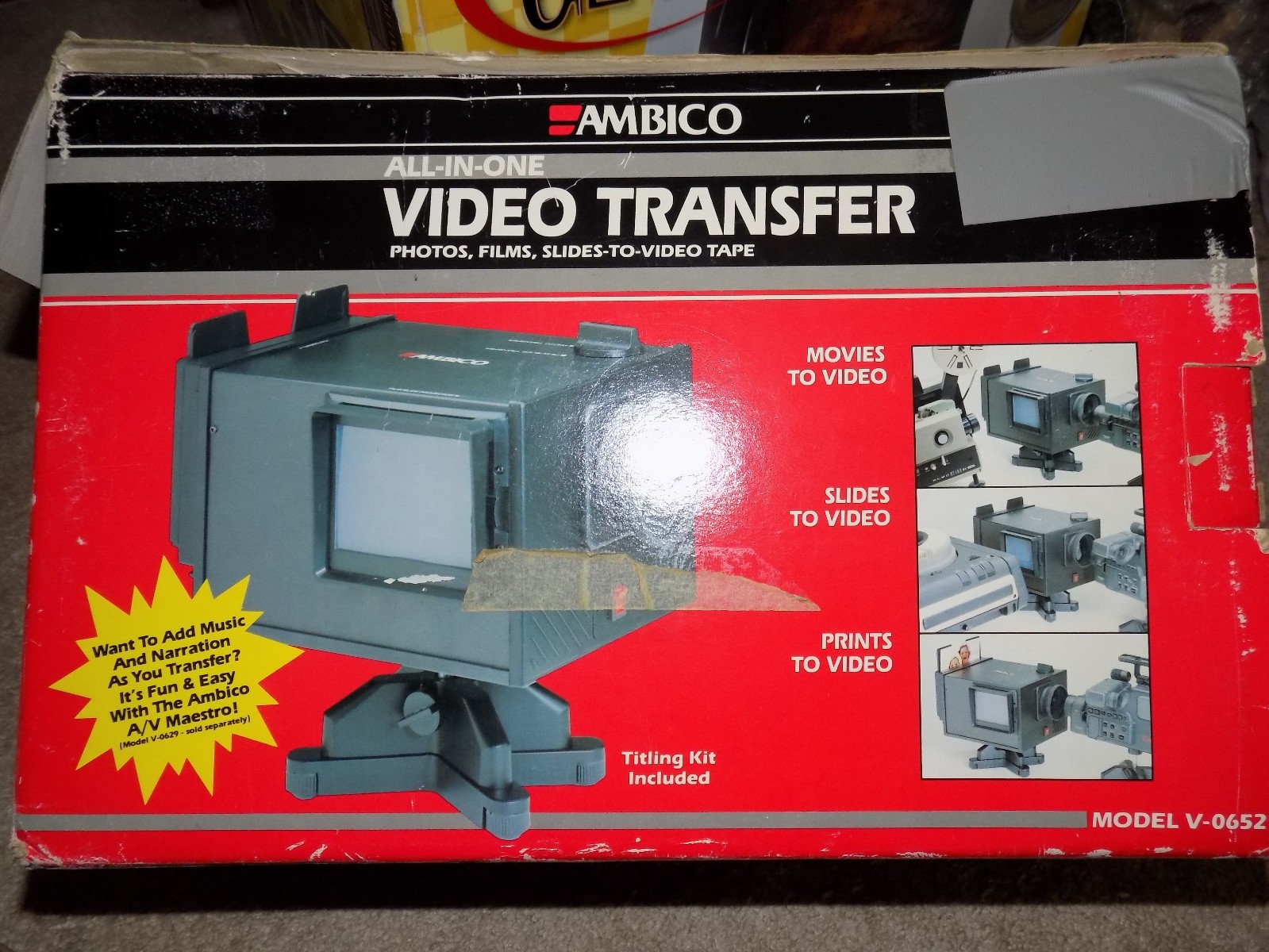 Ambico All-in-One VIDEO TRANSFER Model V-0652 - Film - Slides - Photos NEW