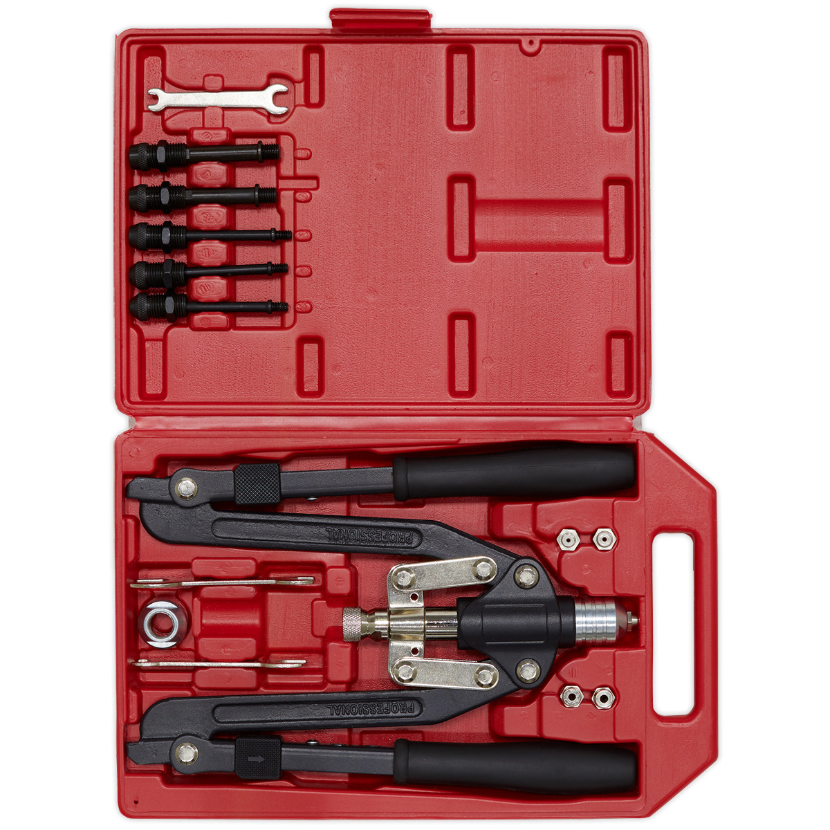 Sealey Tools Riverter RIVETER & Threaded Nut Riveter Blind Riveting Gun Kit
