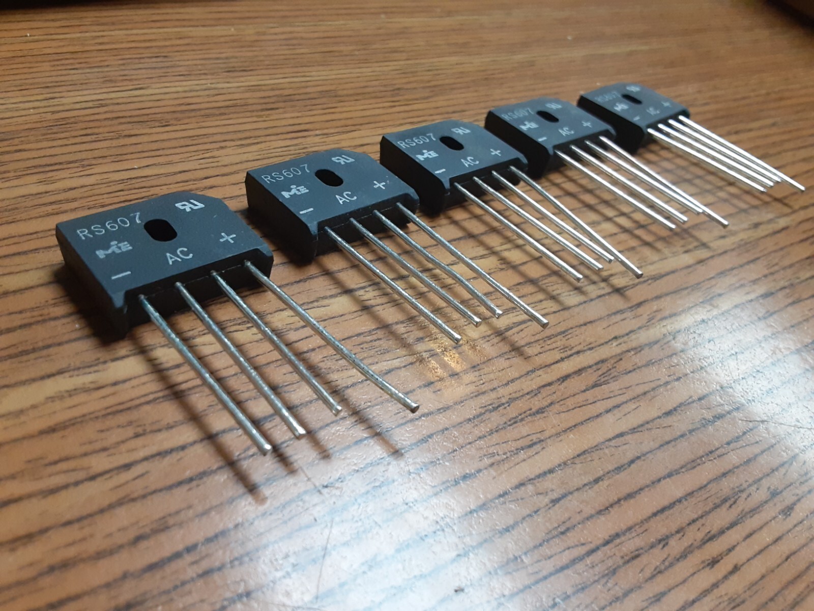 5 Pieces of MEI Semi RS607 Bridge Rectifier 6A 1000V MCC Rectron Type