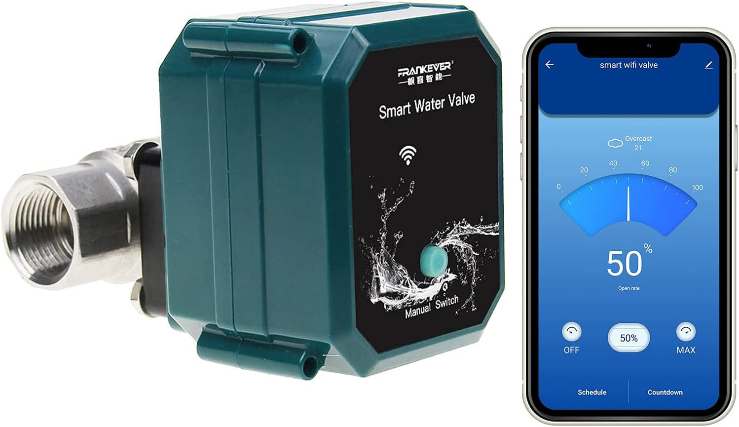 Smart Wifi Water Valve Timer for Hose - Works with Alexa & Google Home