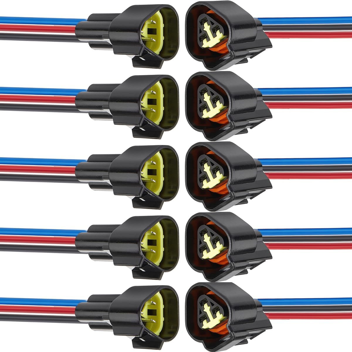 3 Pin Waterproof  Connector, 16 AWG Wire Male and Female  Connectors for Car, Bo