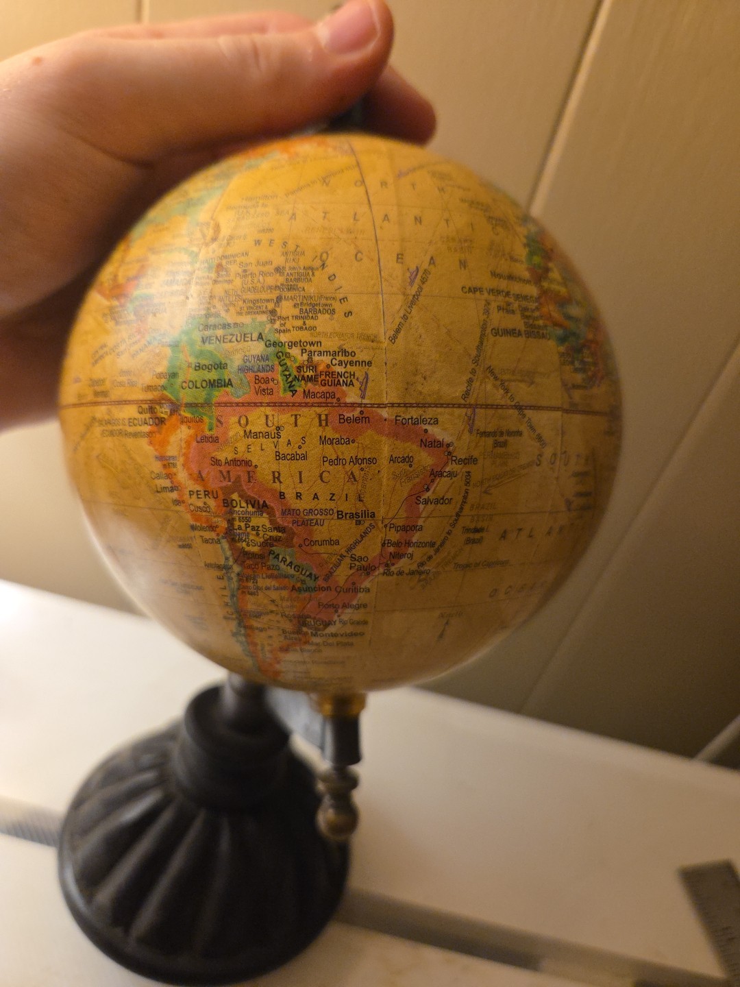 Table Top World Globe Decorative Desk Decor Tabletop Display 10"