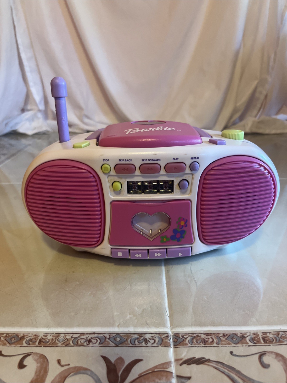 Barbie Vintage Radio CD Cassette Player with Talking Boombox Dance (READ)