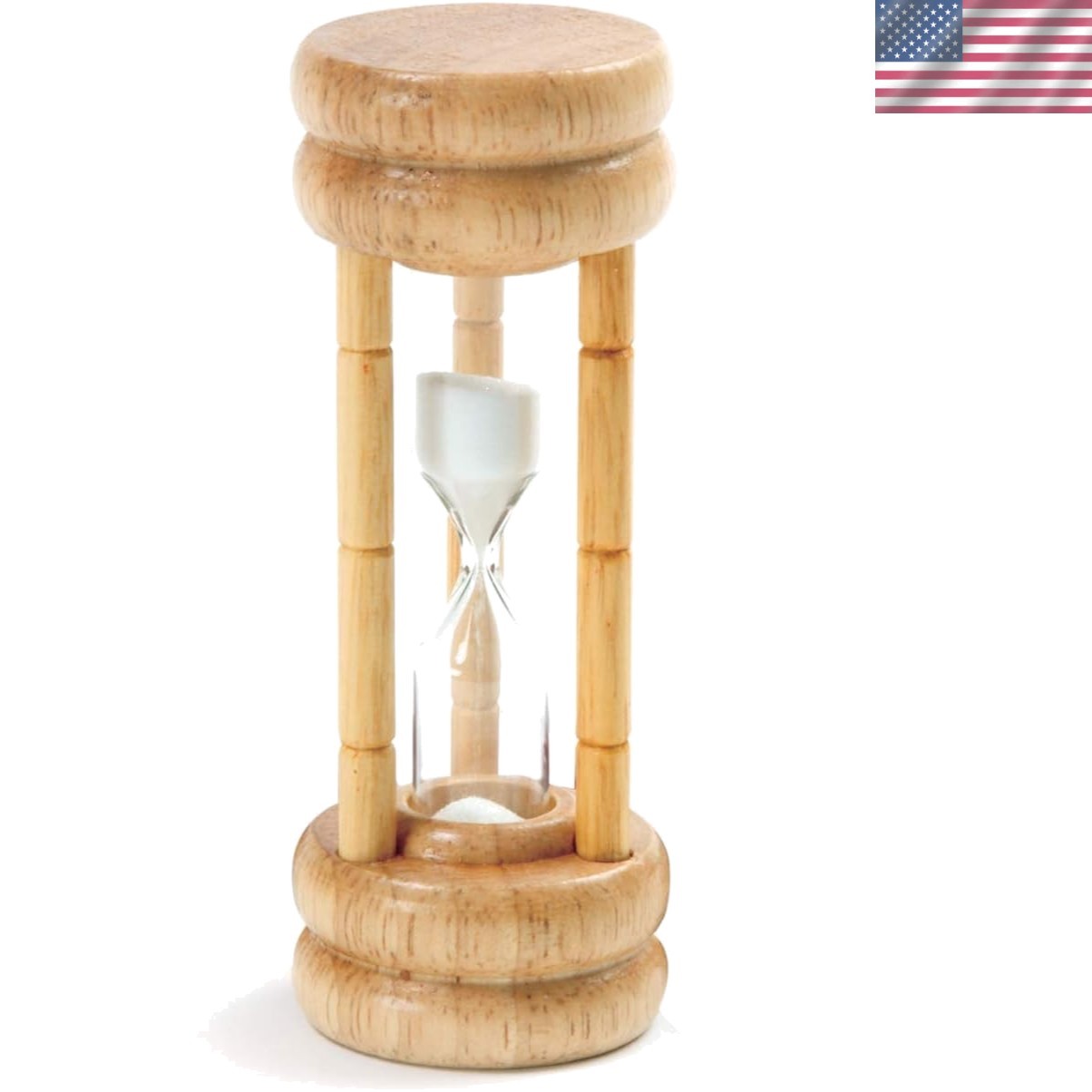 Elegant Three Minute Wood Timer - Classic Egg Timer for Culinary Precision