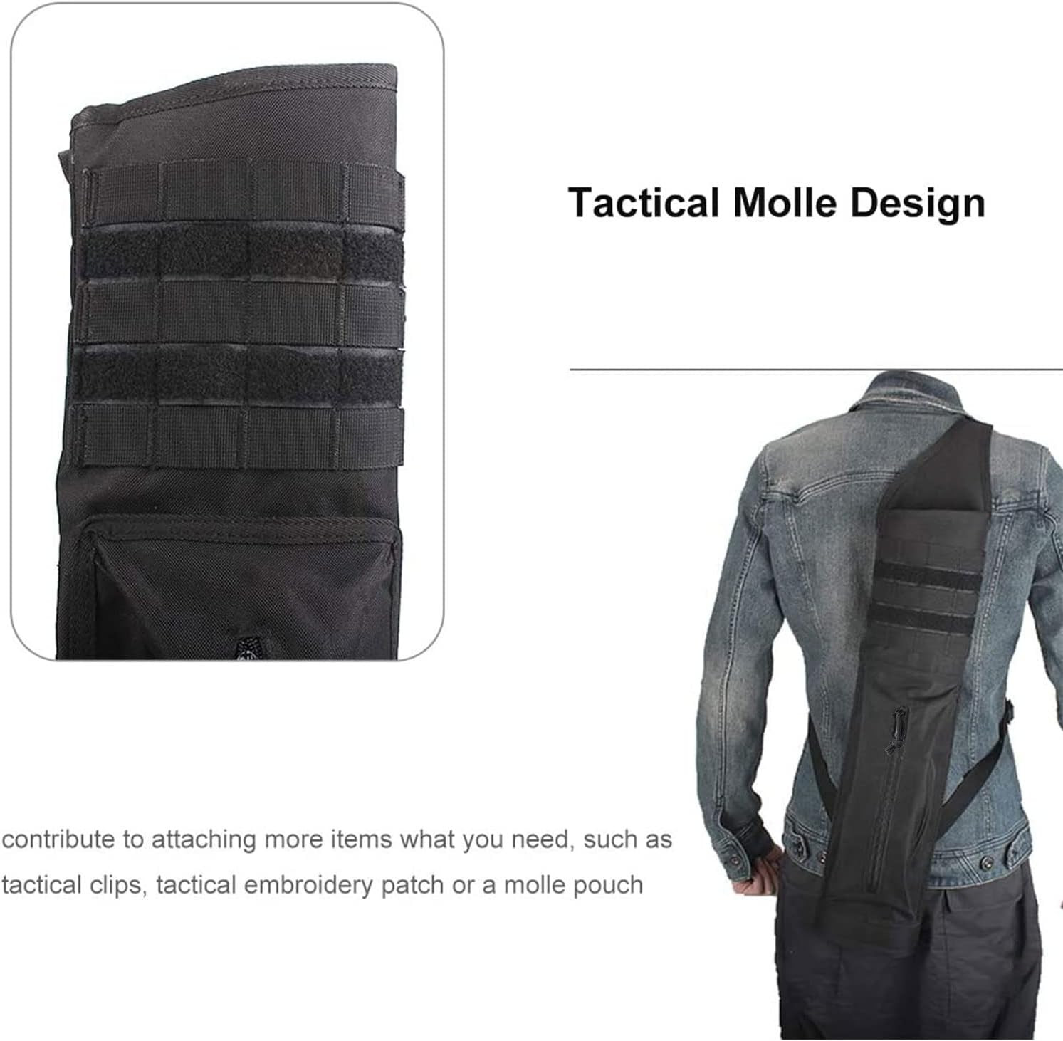 Archery Multi-Function Back Arrow Quiver with Molle System Shoulder Arrows Holde
