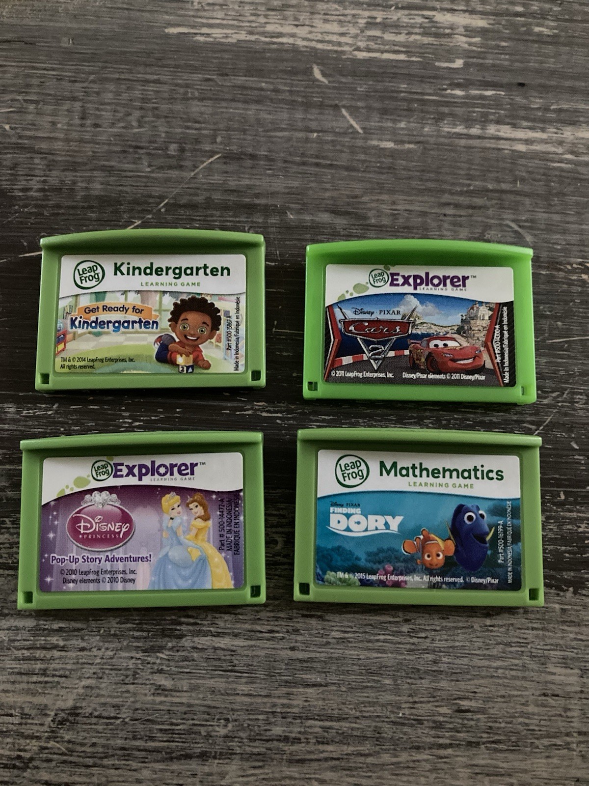 LeapFrog Learning Games Lot Of 4 Cars Dory Disney Kindergarten