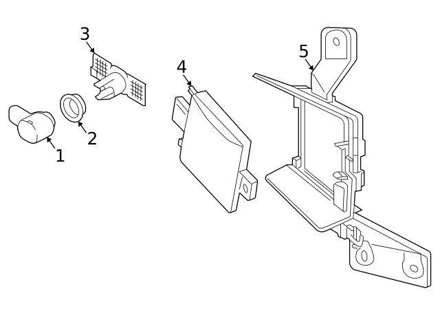 Genuine Blind Spot Detection System Warning Sensor Bracket 2GJ-907-455