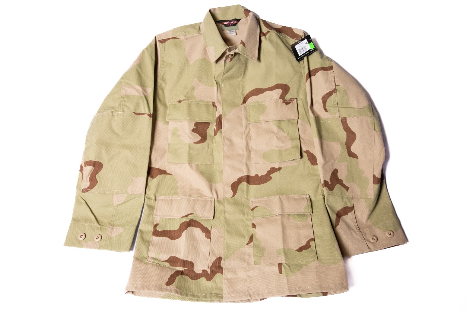 NEW Tru-Spec DCU Combat Coat Desert Camouflage Jacket Uniform NWT Small Long