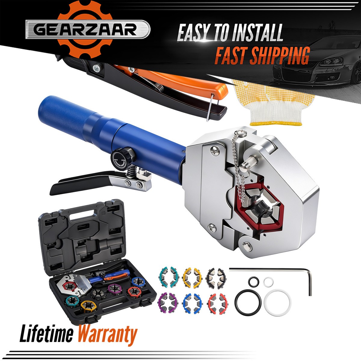Hydraulic Crimper A/C Set IG-71500 A/C Hose Crimper Hydraulic A/C Crimping Tool