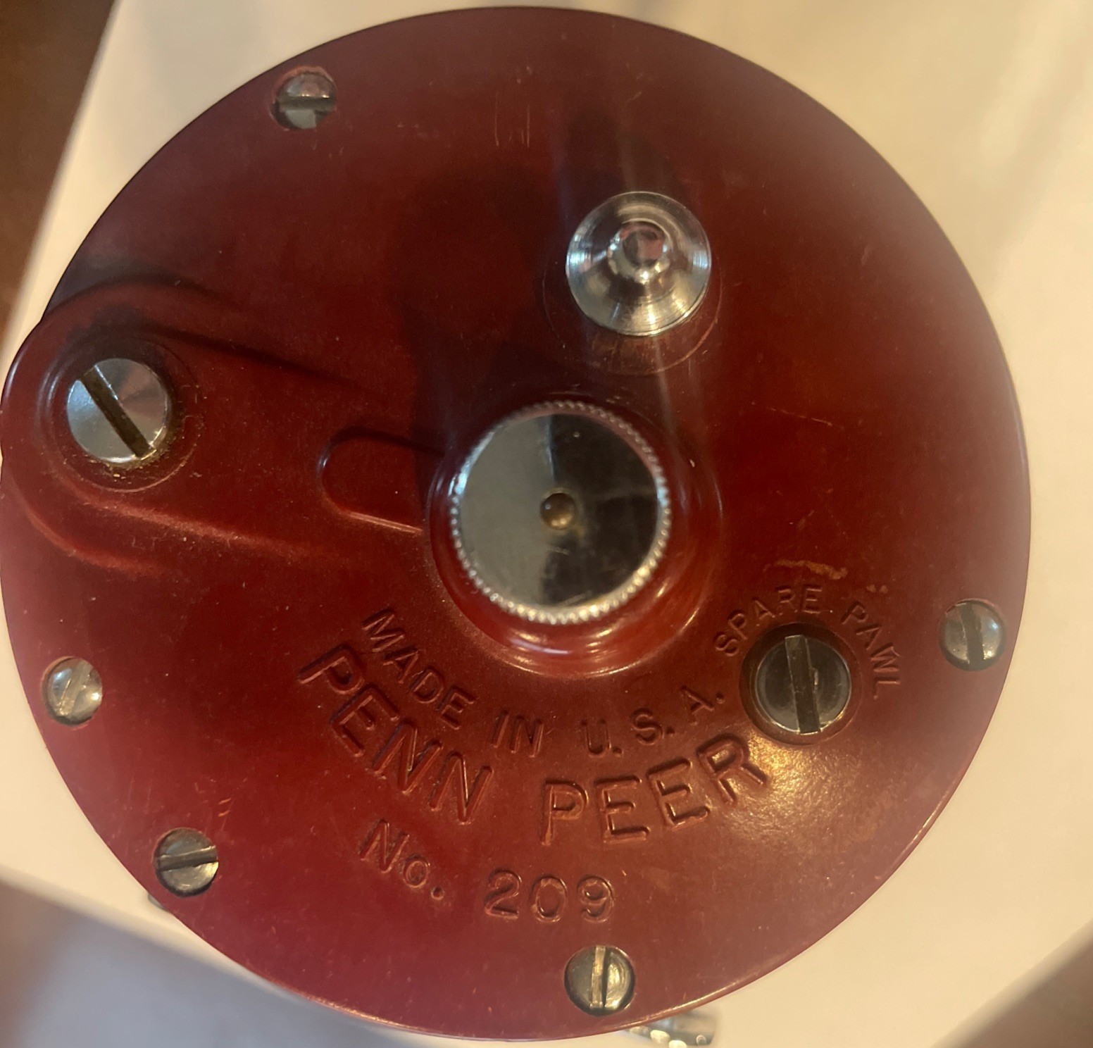 PENN PEER No. 209 Level Wind Baitcaster Saltwater Fishing Reel Bakelite VINTAGE