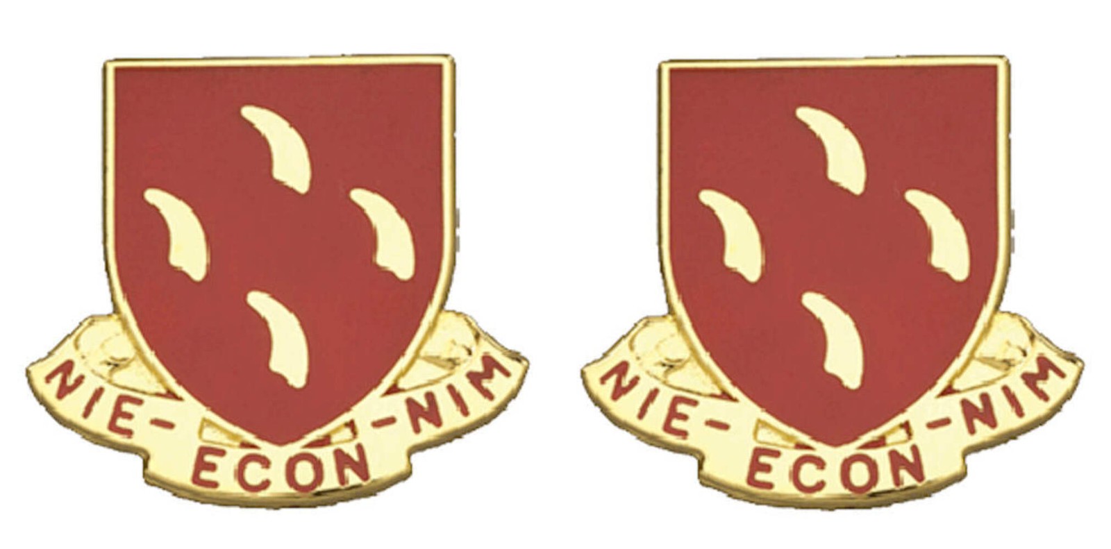 95th Regiment Distinctive Unit Insignia - Pair - Nie-Econ-Nim