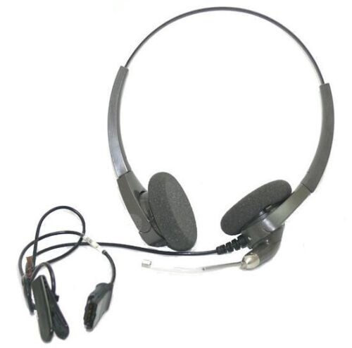 Plantronics H101 Encore Voice Tube Gray Headband Monaural Corded QD Headset, New