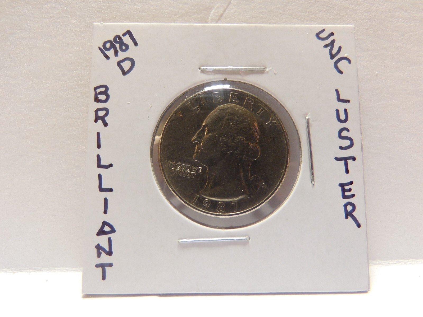 1987 D UNCIRCLATED  WASHINGTON QUARTER