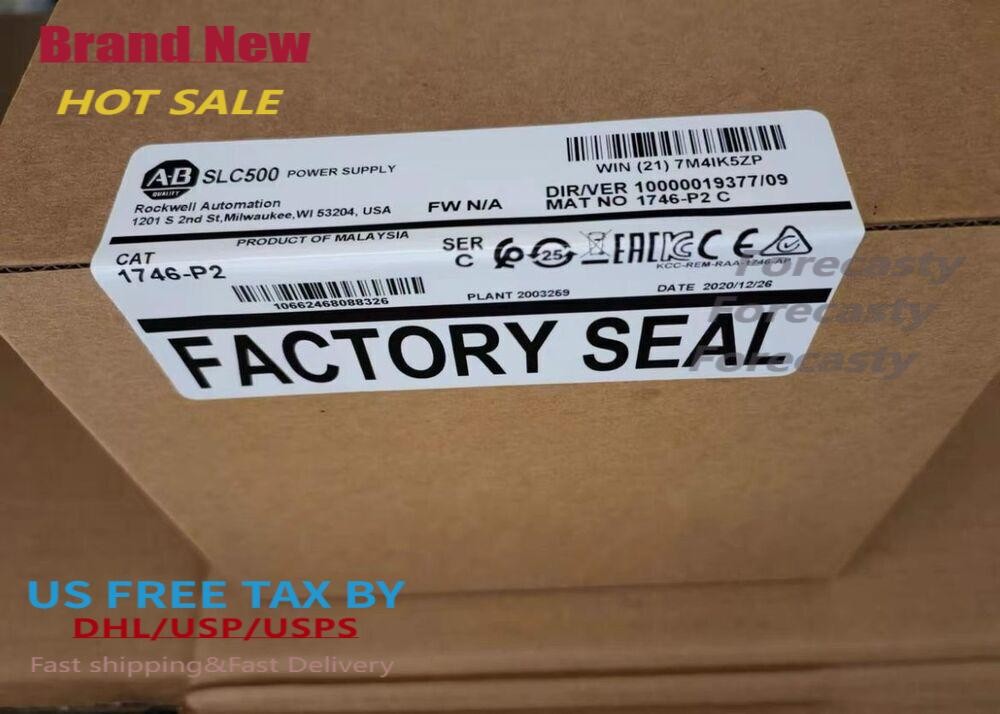 Factory Sealed Allen-Bradley 1746-P2 Chassis Power Supply PLC 1746-P2 New In Box