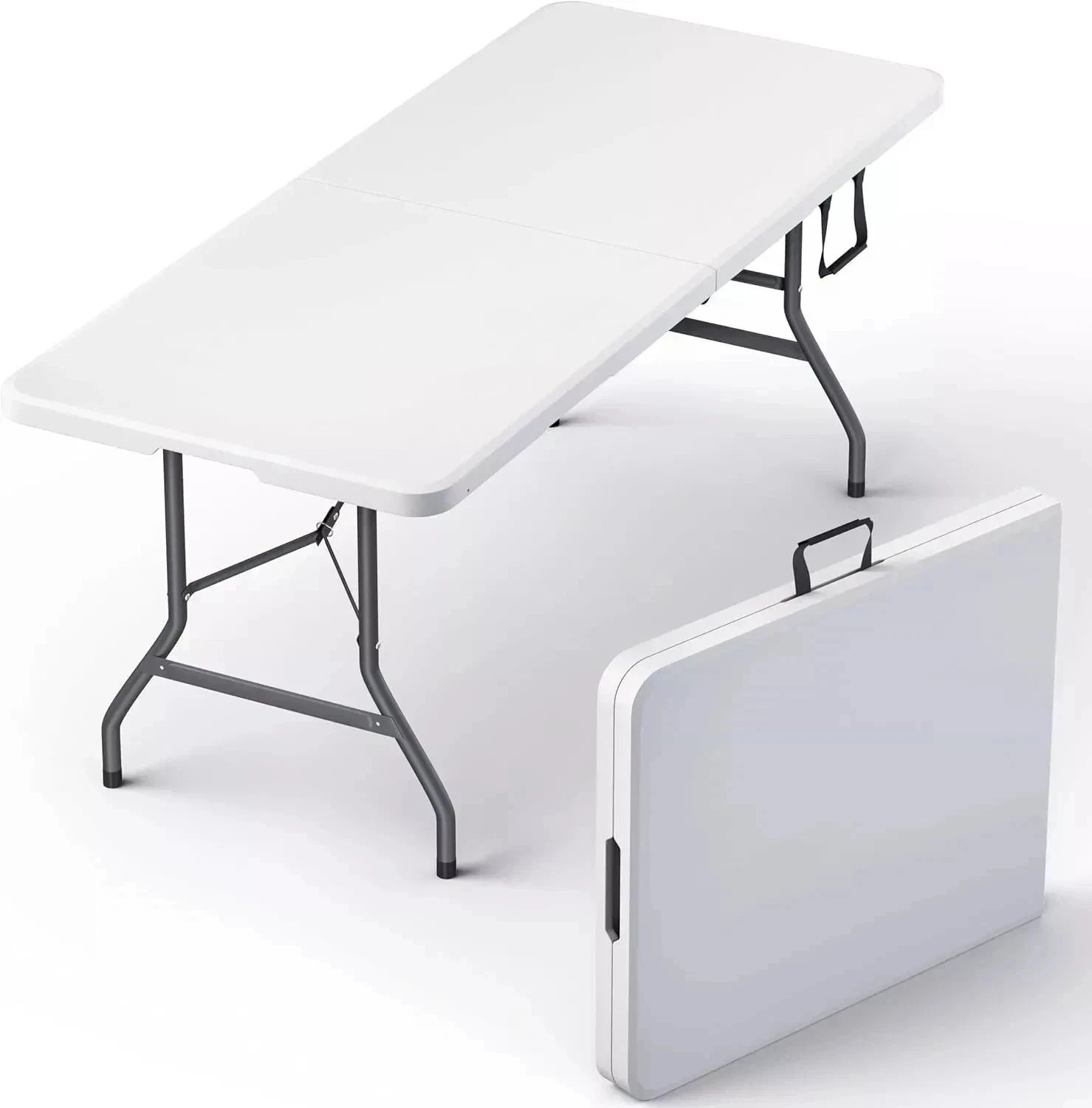 6/Ft Plastic Folding Table Indoor/Outdoor Dining Party Use