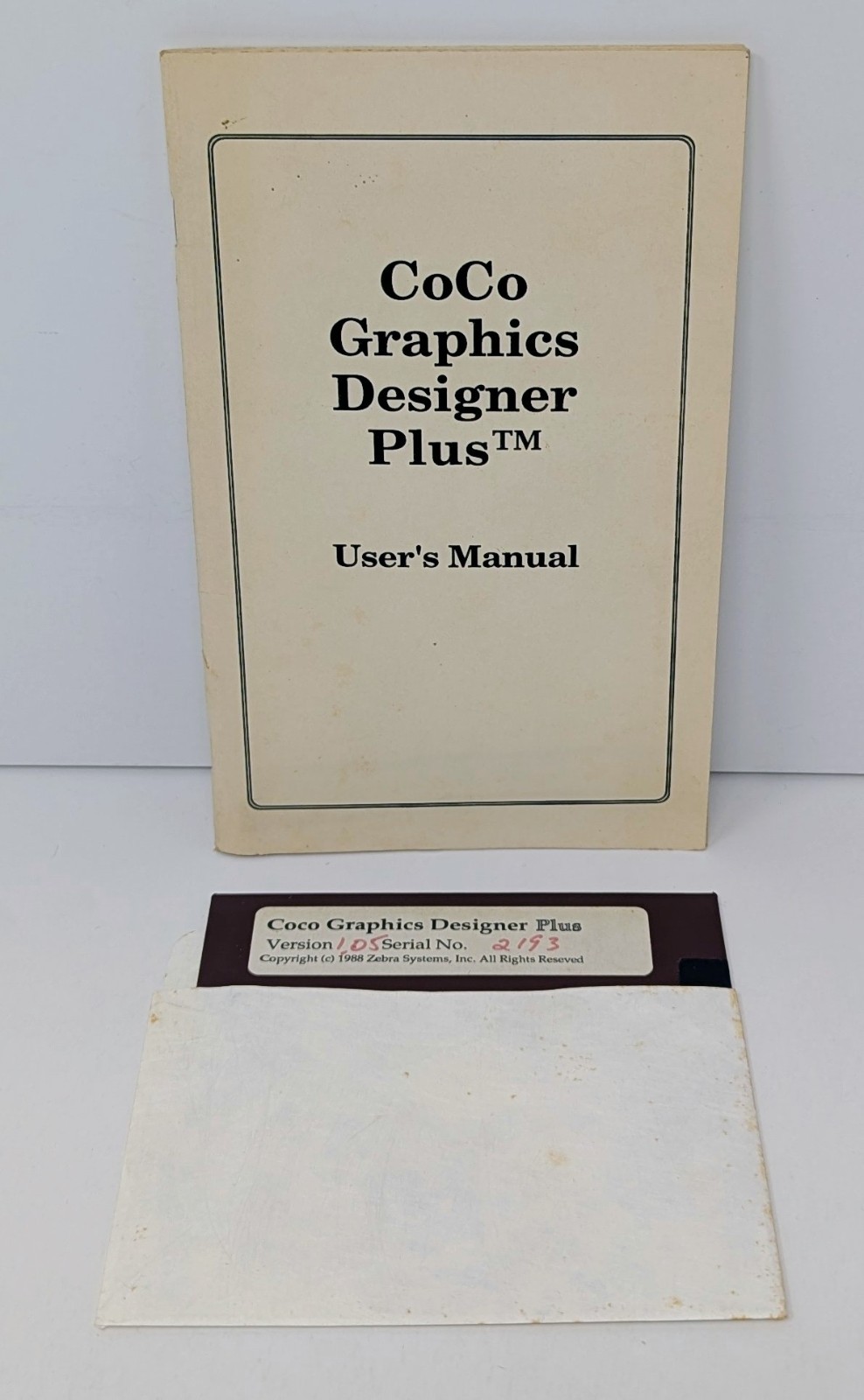 CoCo Graphics Plus For Tandy TRS-80 - 1988 - w/ 5.25" Disk & Manual!
