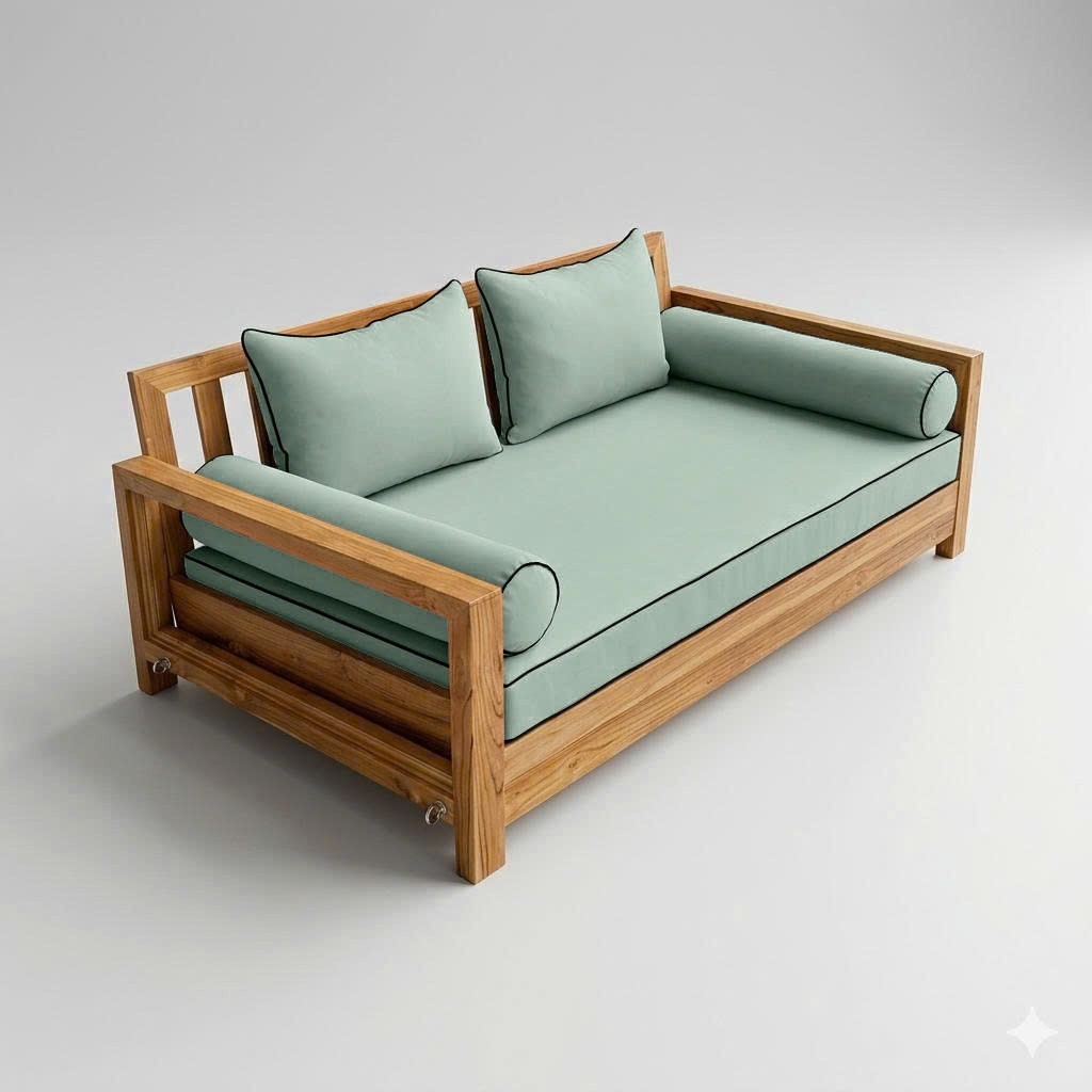 COVER ONLY STYLE 4 Mattress Pillow Daybed Porch Swing Contrast Trim Full AD002