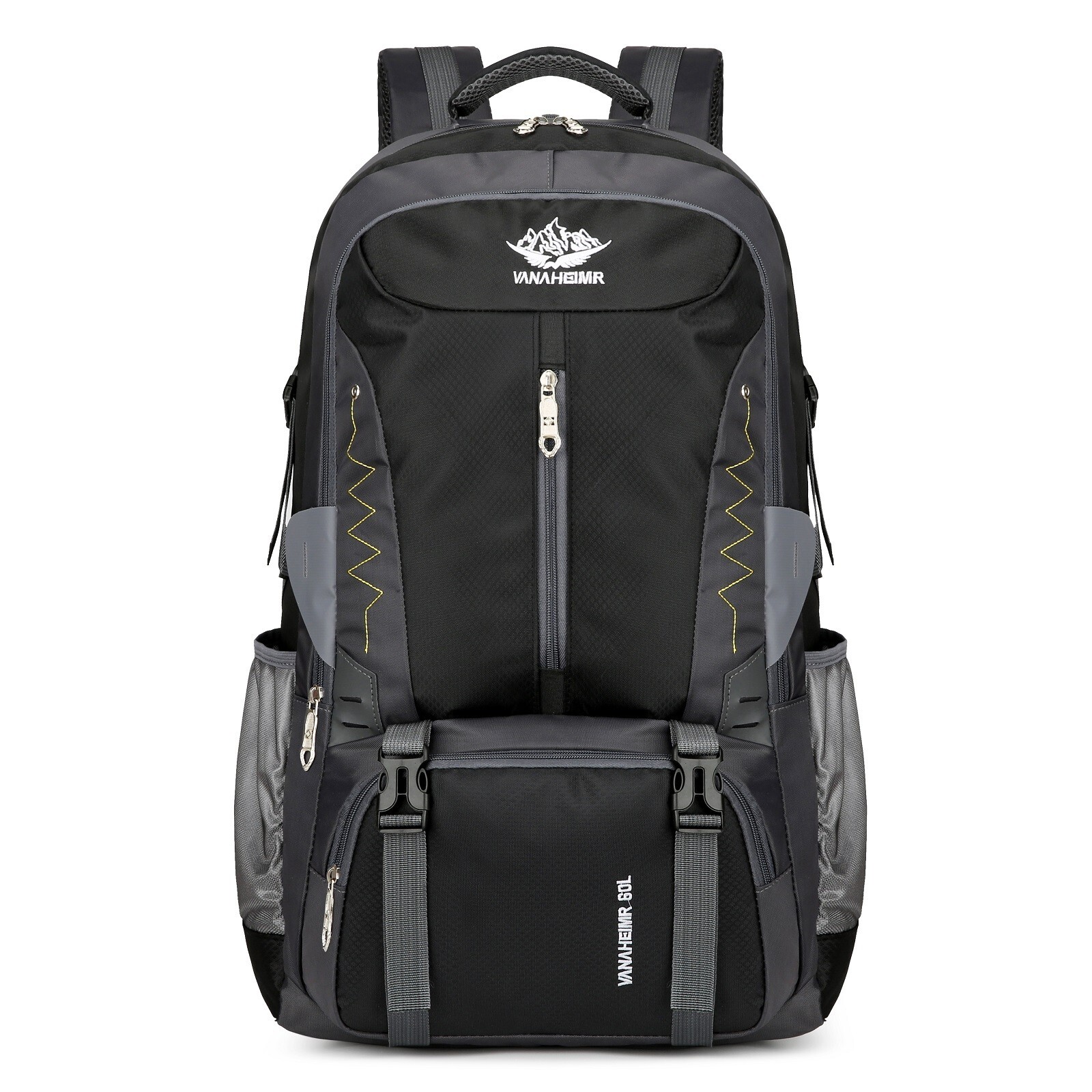 60L Backpack Waterproof Nylon Men Women Travel Trekking Hiking Rucksack