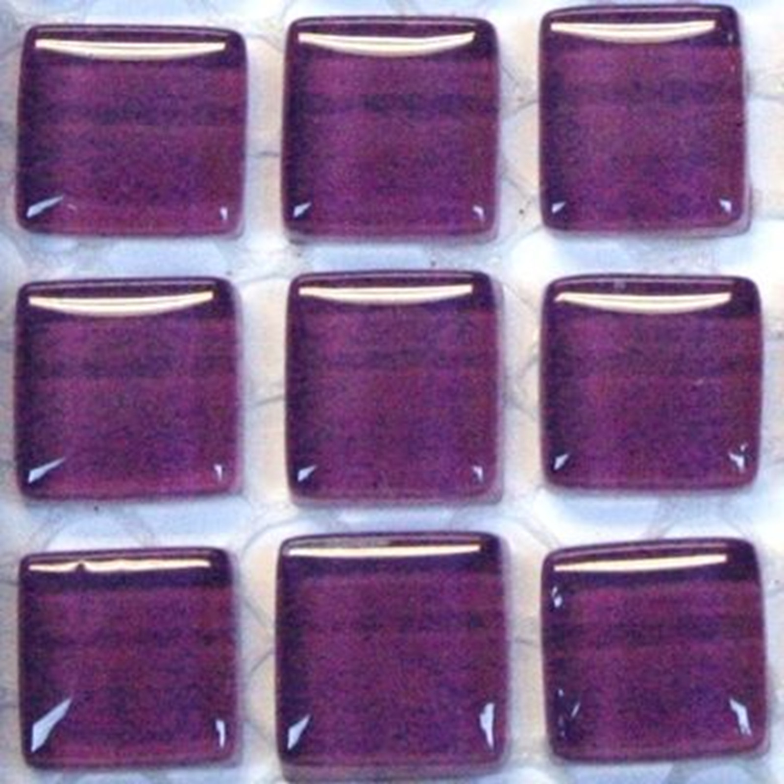 Purple Grape Glass Mosaic Tile Pieces - 50 Tiles - 3/8 inch - Mixed Media Art