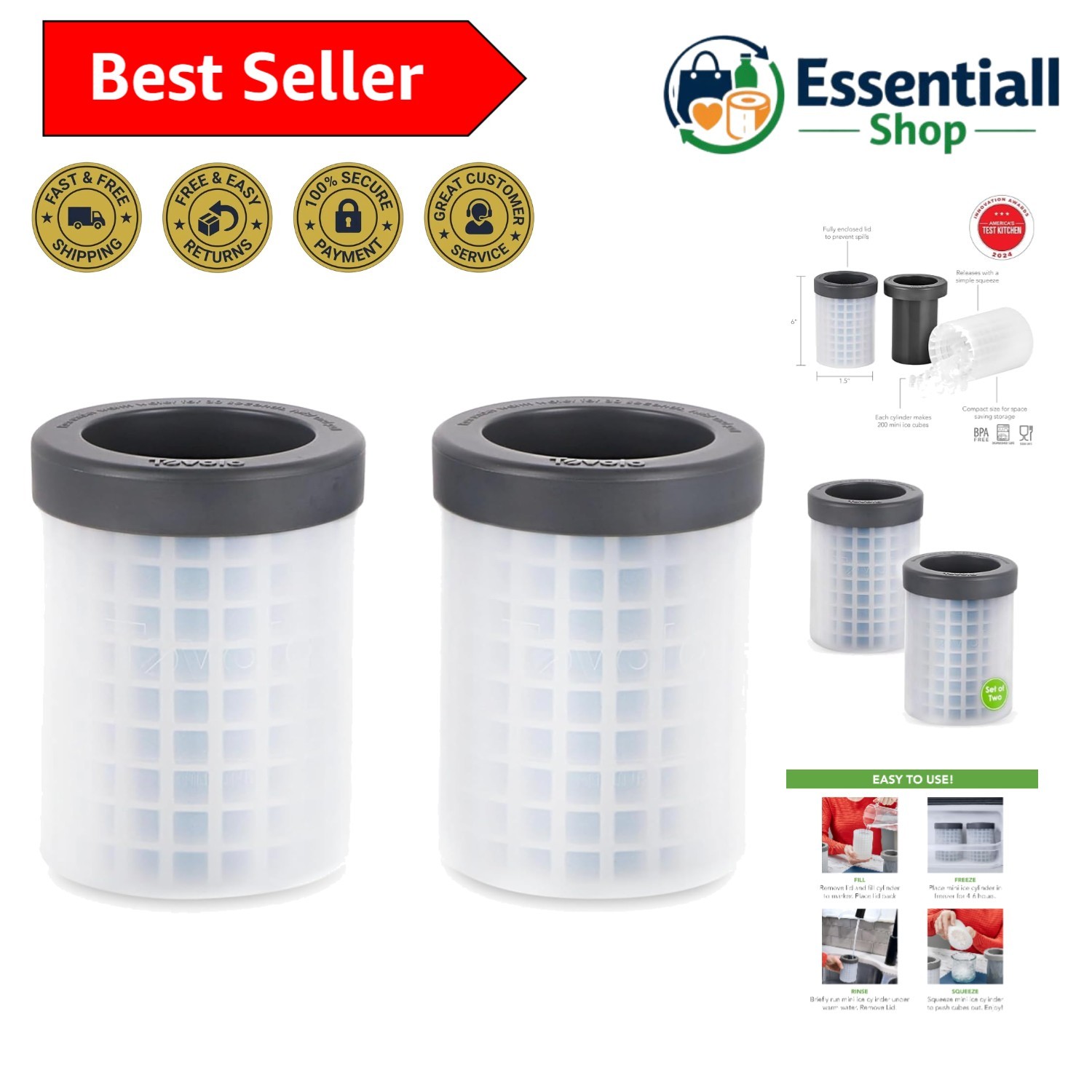 Space-Saving Silicone Ice Makers - Create 400 Mini Ice Nuggets Effortlessly