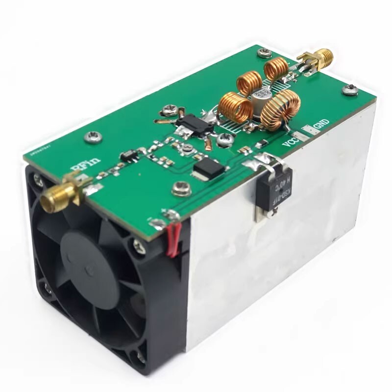 225MHz 170-270MHz RF Power Amplifier Module 25W RF Power Amp 30dB w/Cooling Fan