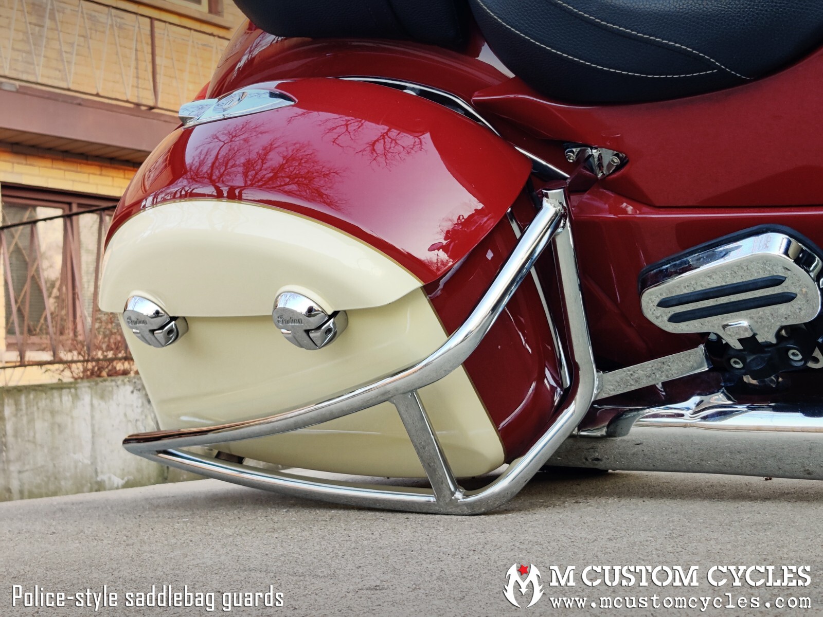 Police-Style Saddlebag Guards - Indian Chieftain, Roadmaster, Springfield, Chief