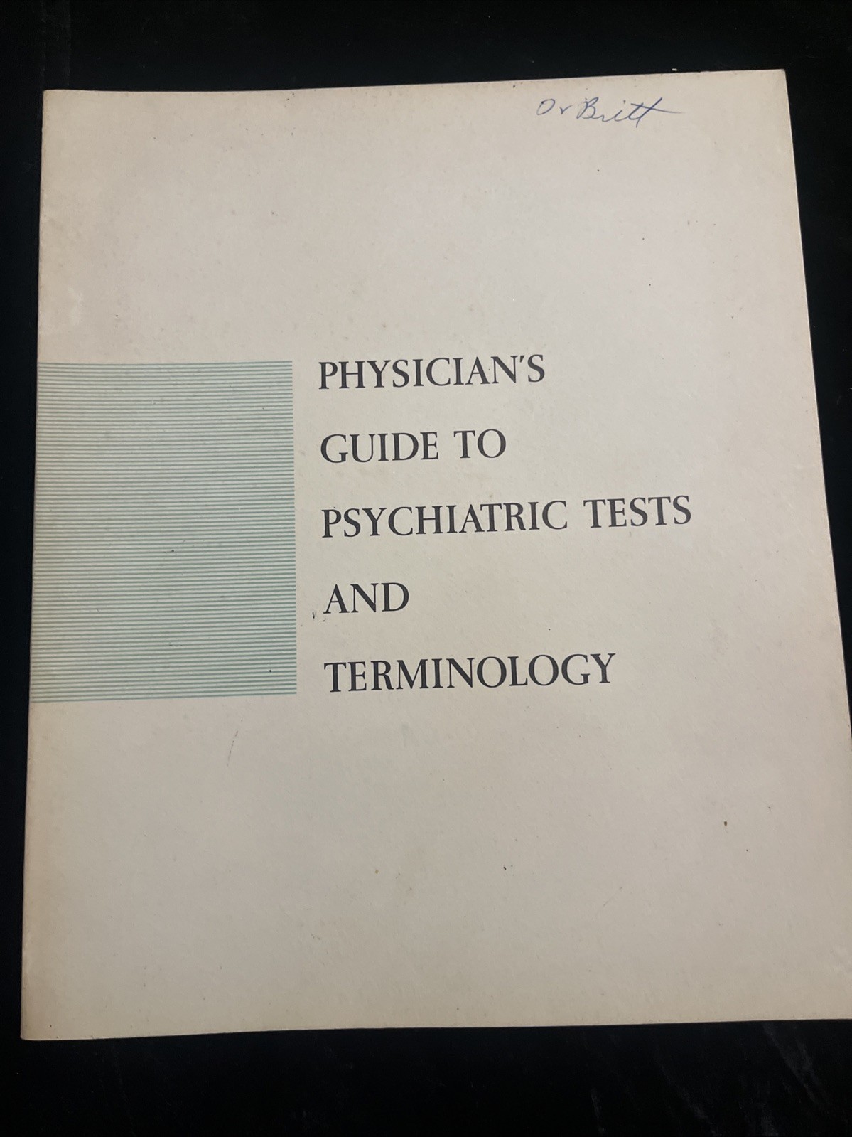 TRILAFON Schering Physician's Guide Psychiatric Tests & Terminology Booklet Ad