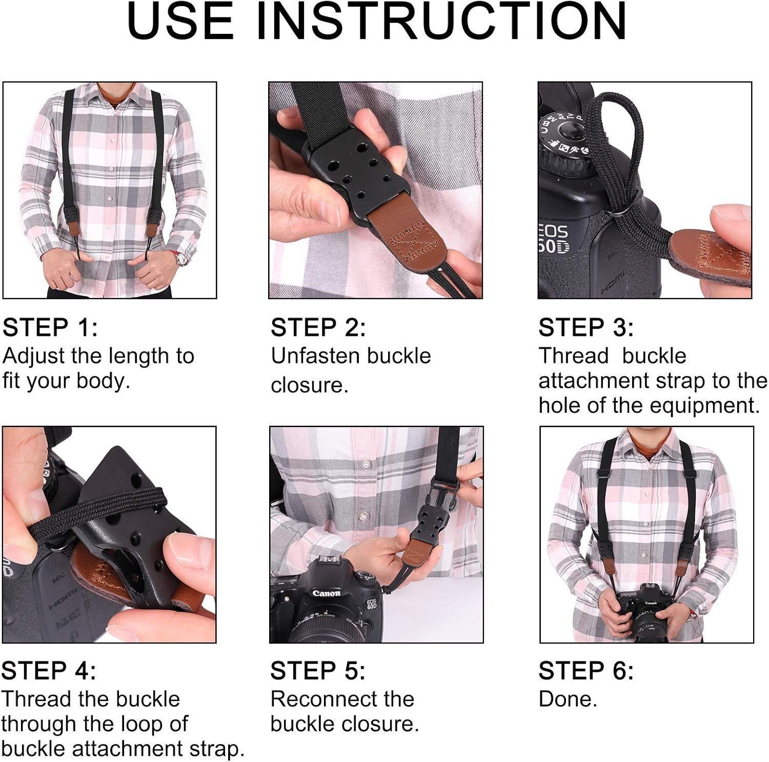 Camera Strap,Cross Shoulder Straps for Binoculars, Rangefinders,Harness Strap Co