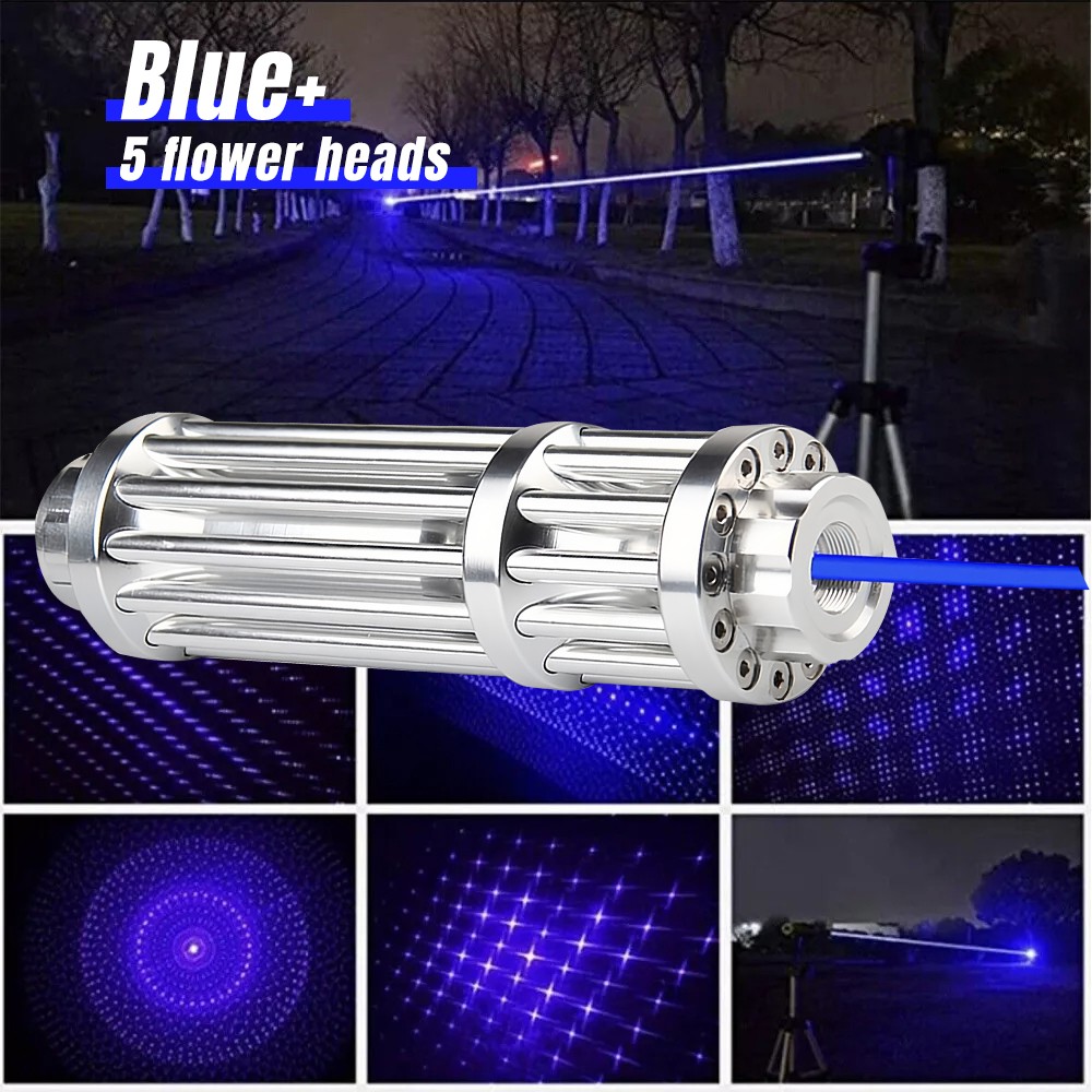 Blue Burning Laser Pointer 450-n-m Adjustable Visible Beam Dot Light