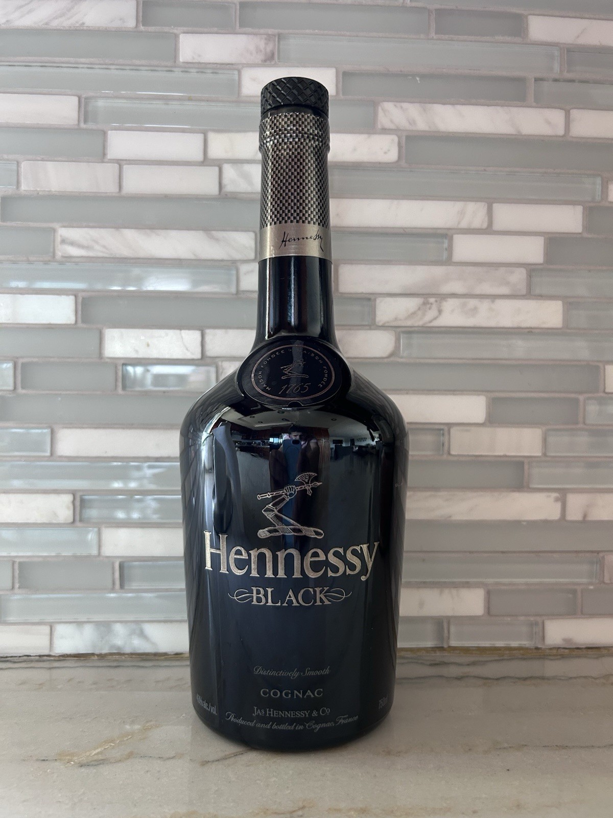 Hennessy Black Cognac  375ml Empty Bottle Collectible Decor Unique