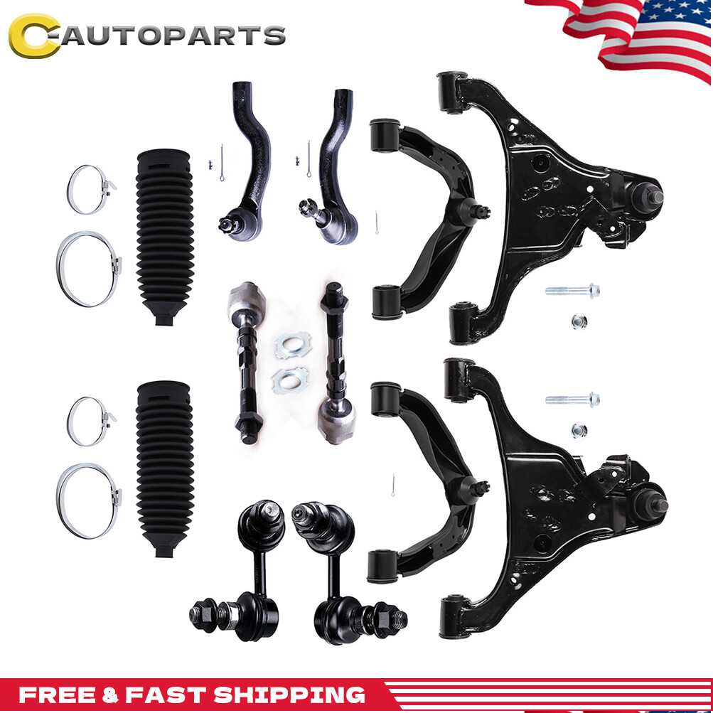 Front Upper & Lower Control Arms Tie Rod Ends For 05-15 NISSAN PATHFINDER XTERRA