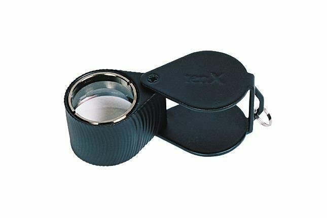 18 MM - 10X Triplet Diamond Cut Black Eye Loupe Jewelry Inspection Magnifier