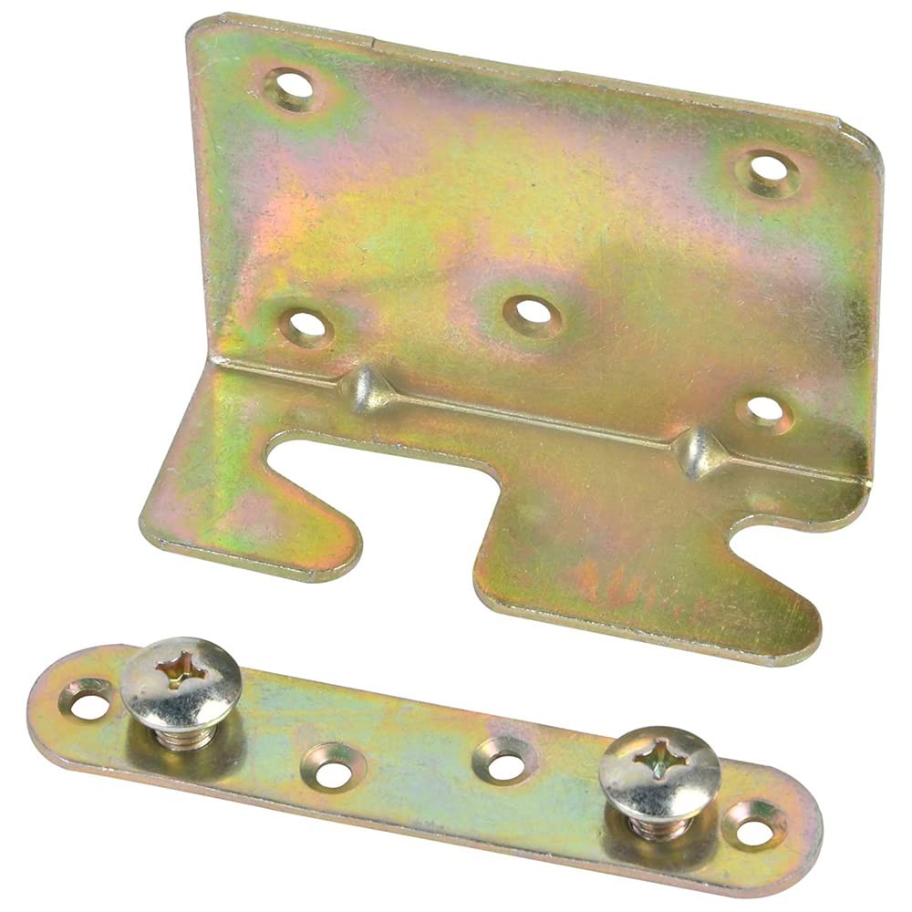 Bed Rail Brackets, Bed Frame Hardware, Set of 4 with Screws