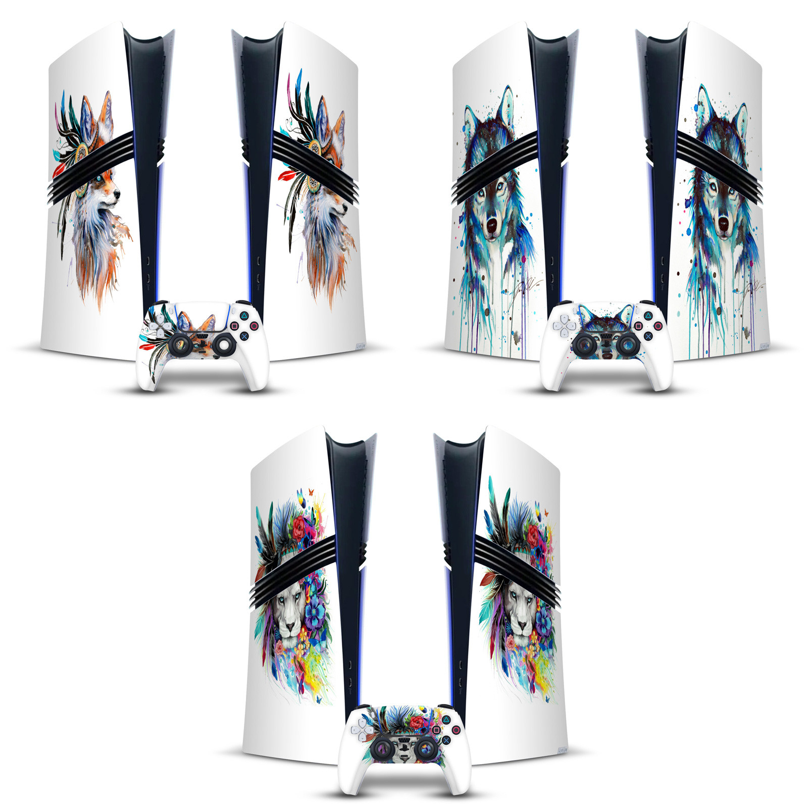 PIXIE COLD ART MIX VINYL SKIN FOR PS5 PRO DIGITAL EDITION CONSOLE & CONTROLLER