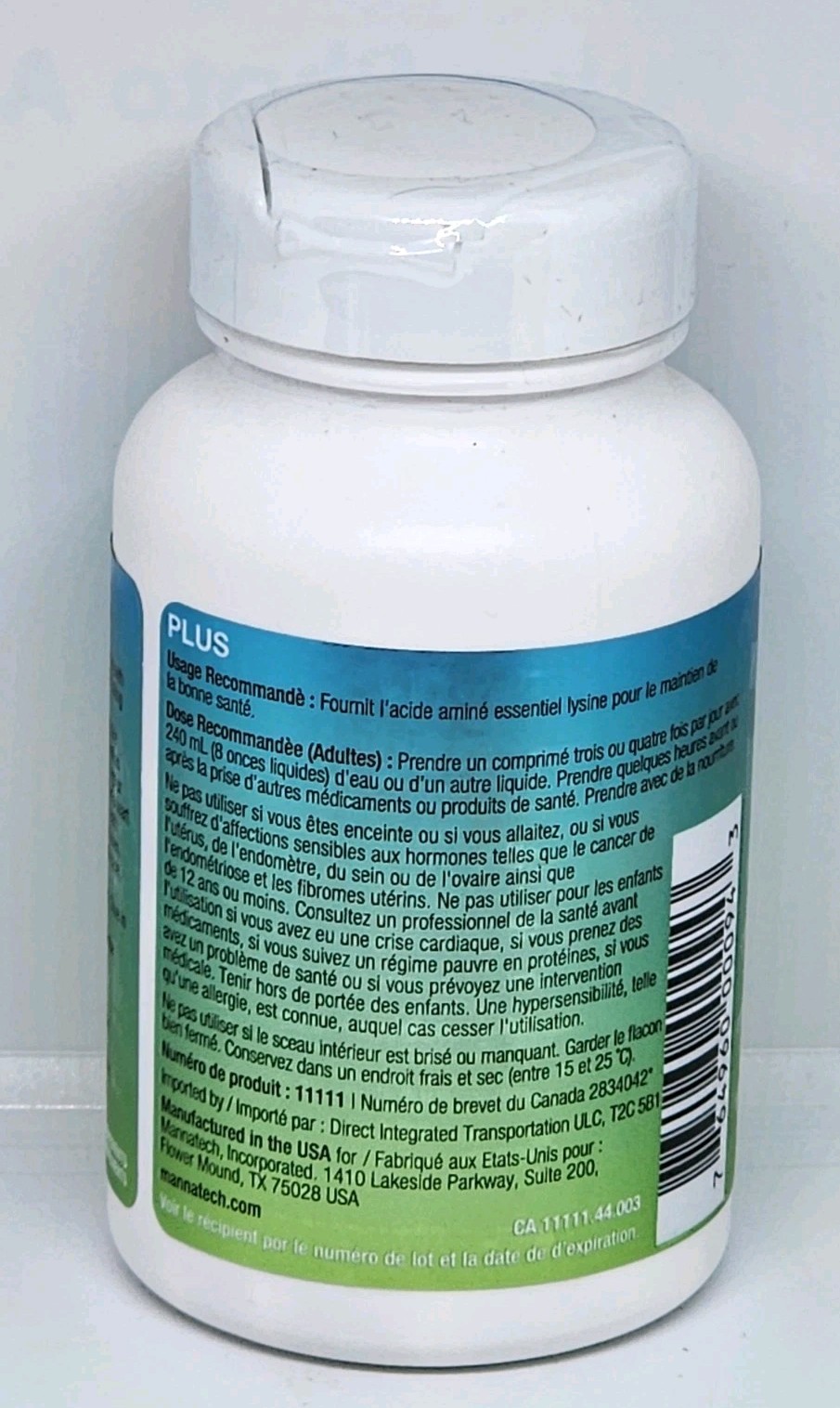 Mannatech Plus Herbal Amino Acids Immune Support Supplement 90 Caplets New