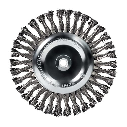 Mercer Industries 184020 Knot Wire Wheel, 8 x 5/8 x 1/2, 5/8, For Grinders