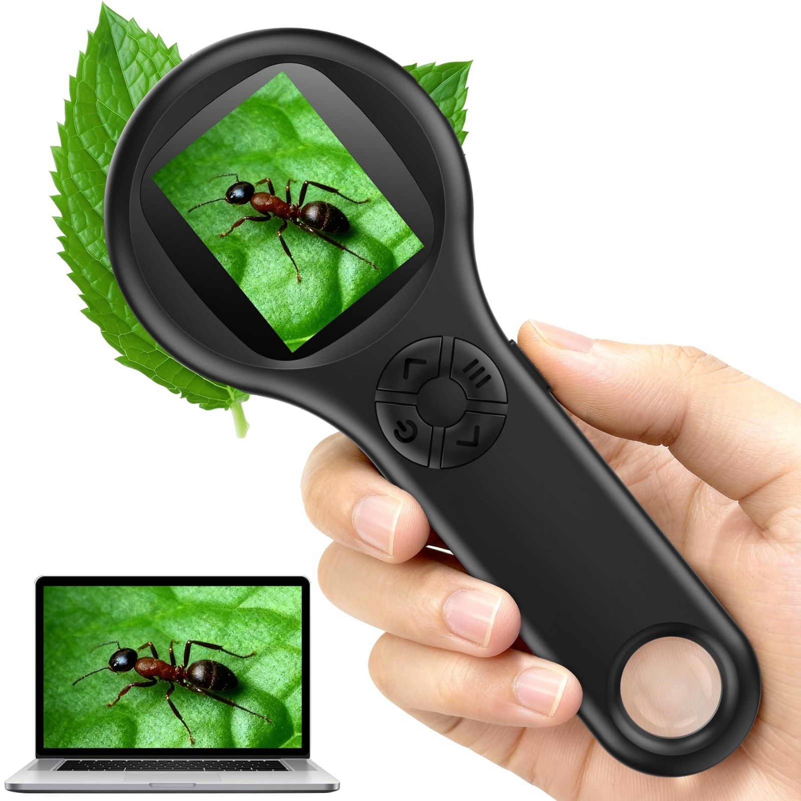 Microscope for Kids - Mini Pocket Digital Kids Microscope, Portable Handheld USB