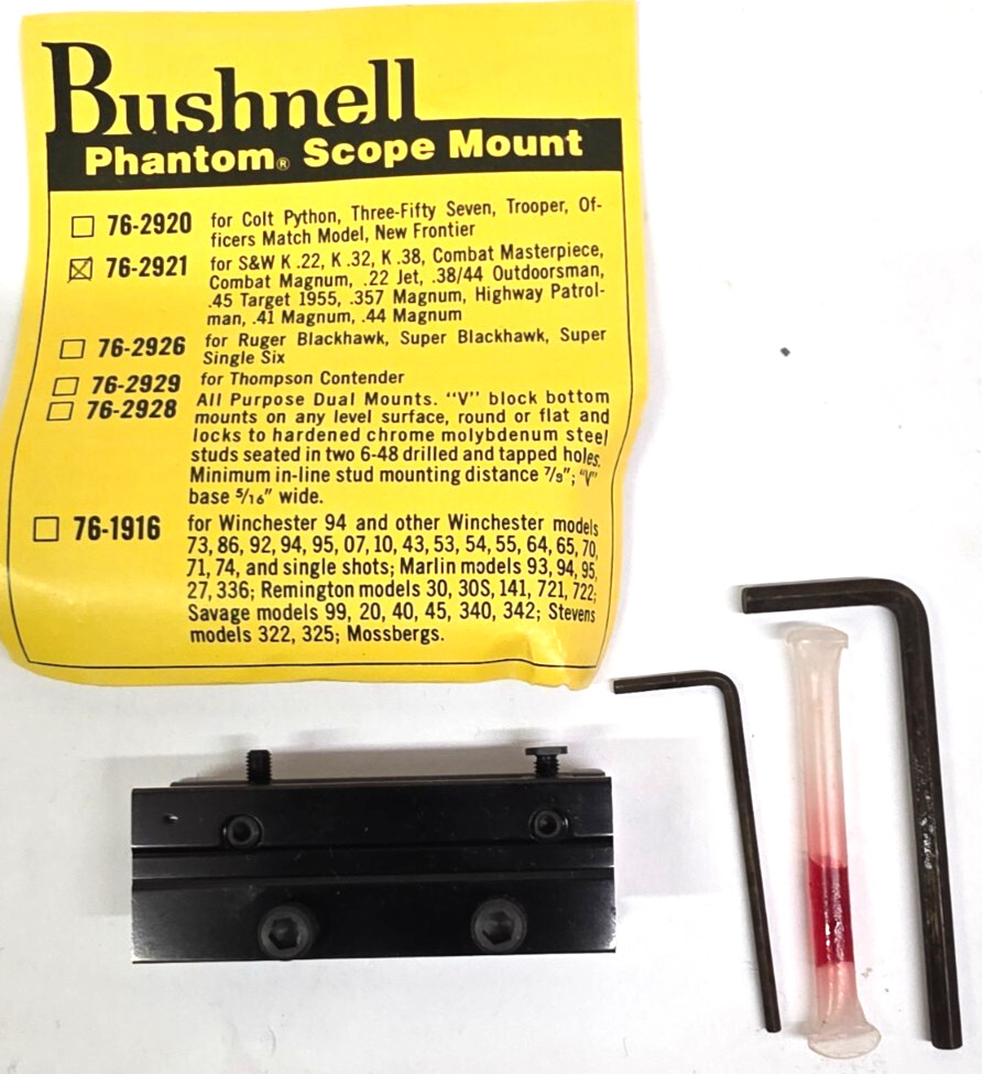 Bushnell Phantom Scope Mount S&W "K & N" Revolvers with adjustable Sight 76-2921