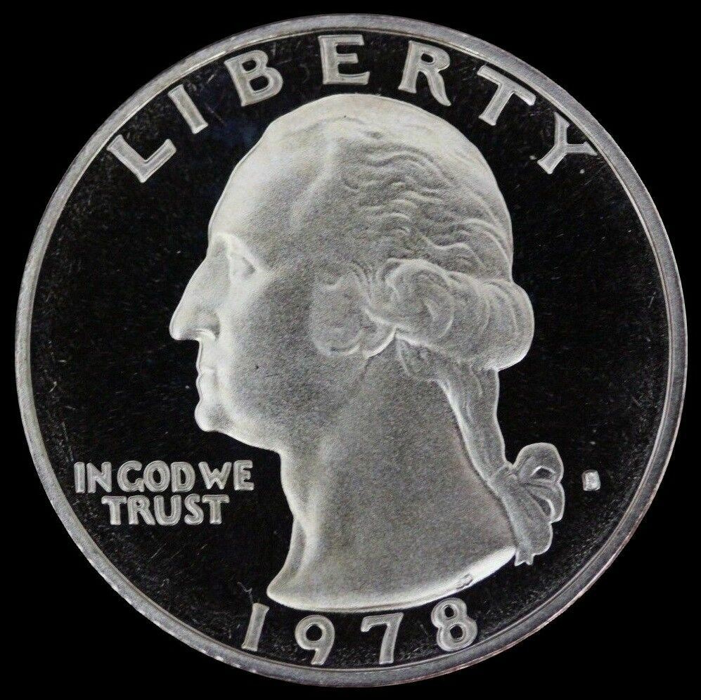 1978 S Washington Quarter Gem Deep Cameo Clad PROOF US Mint Coin