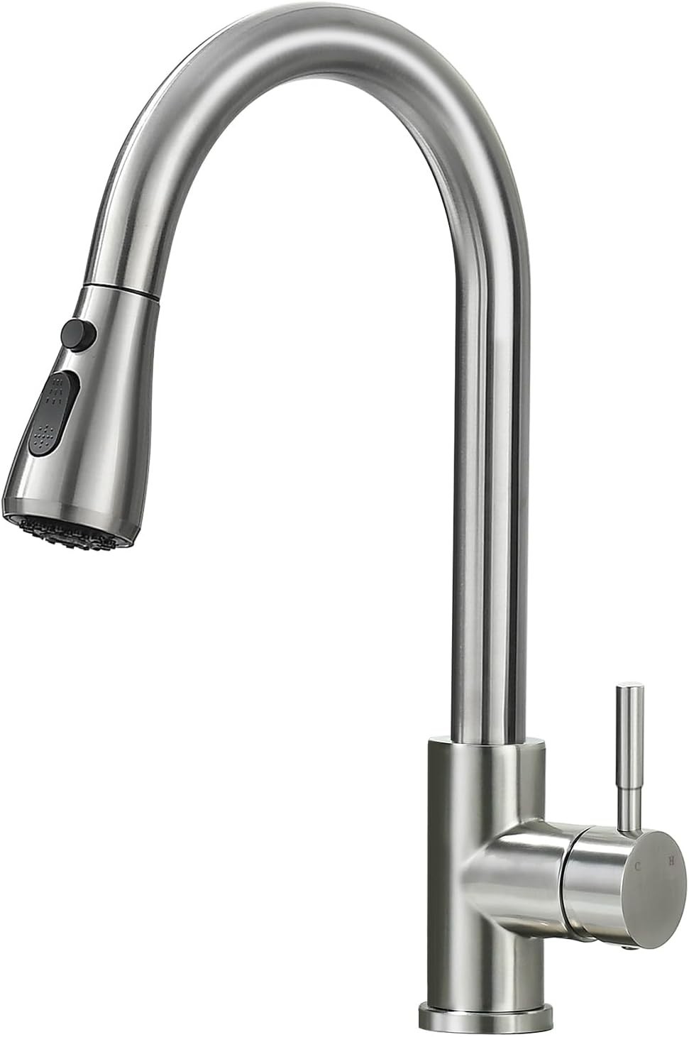 Lead-Free Kitchen Faucet with Pull Down Sprayer & 3 Spray Modes - Brushed Nickel