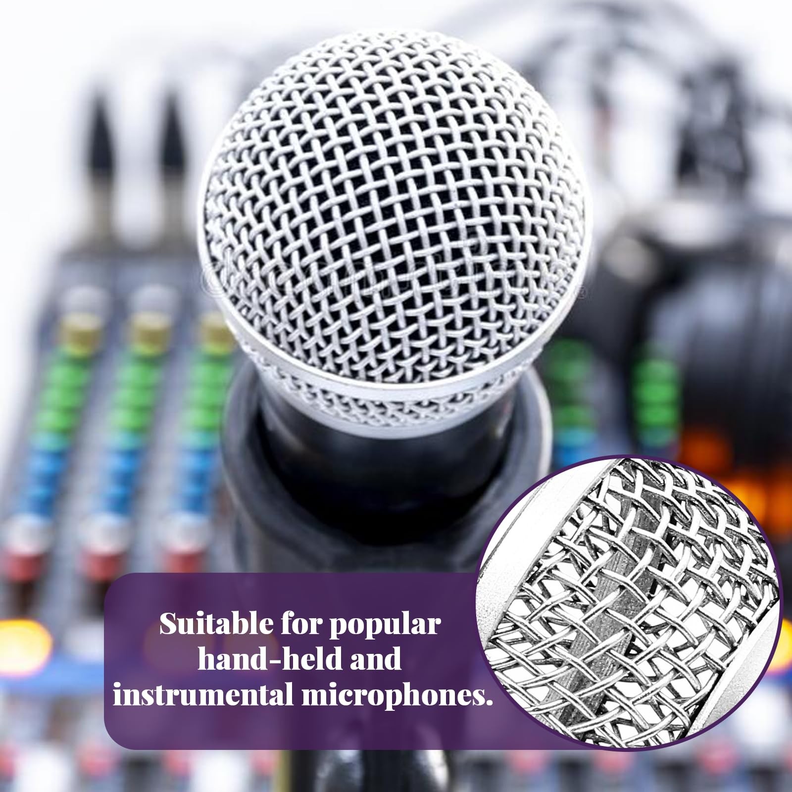 4 Pack SM58 Microphone Head Replacement Standard Size Grille Mic replacement ...