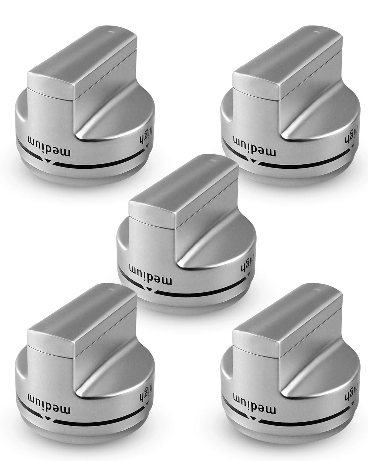 5 PCS Oven Range Burner Control Knob Compatible With Maytag MGR6600FZ0 Stove
