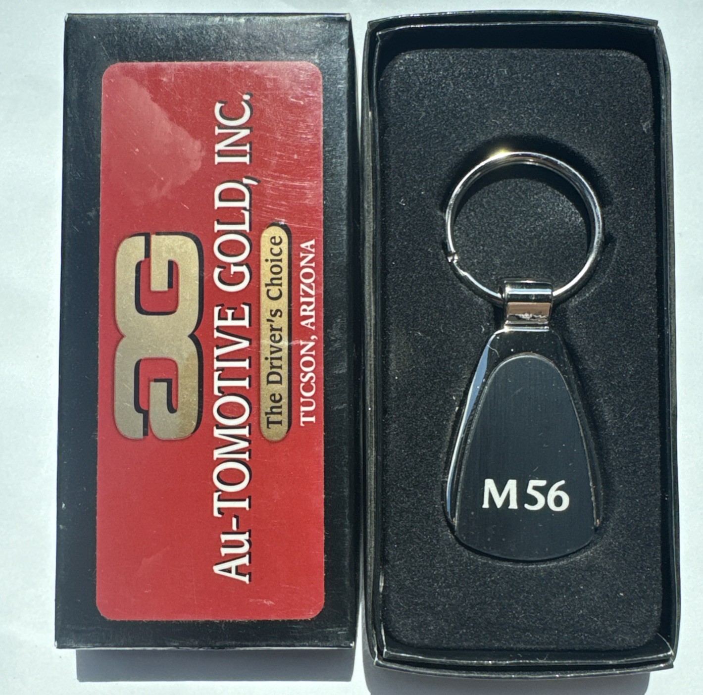INFINITI M56 Black Charcoal Tear Drop Metal Key Chain